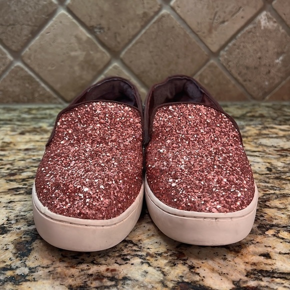 Birdies The Swift Glitter Pink Rose Ombre Slip On Sneaker Size 5 - Picture 4 of 13